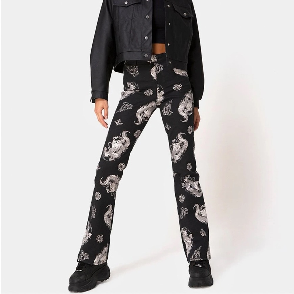 Motel Rocks Zoven Trouser Dragon Black